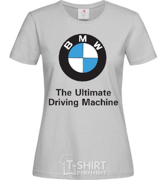 Women's T-shirt BMW grey фото