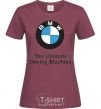 Women's T-shirt BMW burgundy фото