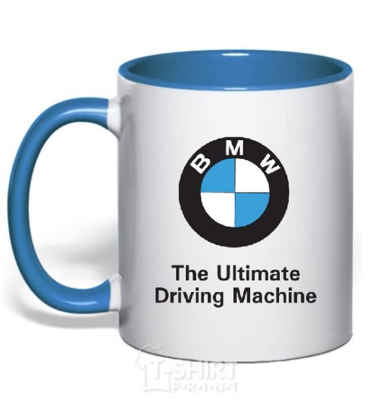 Mug with a colored handle BMW royal-blue фото