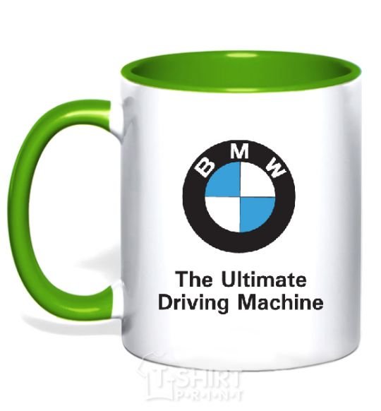 Mug with a colored handle BMW kelly-green фото