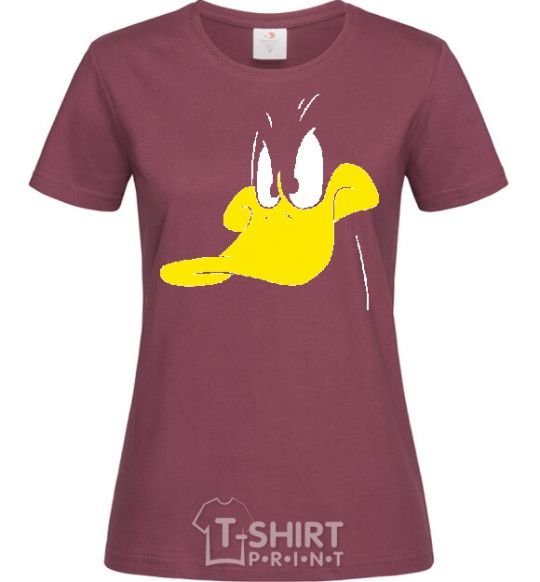 Women's T-shirt DUCK burgundy фото