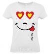 Women's T-shirt SMILE HEART White фото