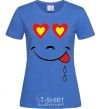 Women's T-shirt SMILE HEART royal-blue фото