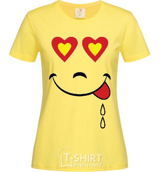 Women's T-shirt SMILE HEART cornsilk фото