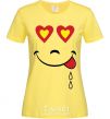 Women's T-shirt SMILE HEART cornsilk фото