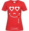 Women's T-shirt SMILE HEART red фото