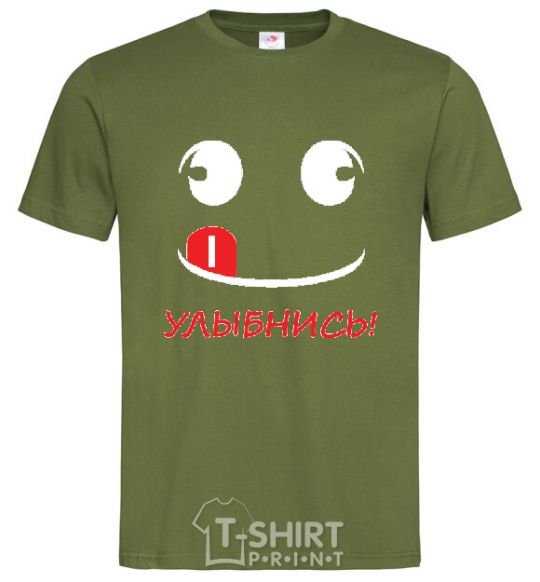 Men's T-Shirt SMILE! millennial-khaki фото