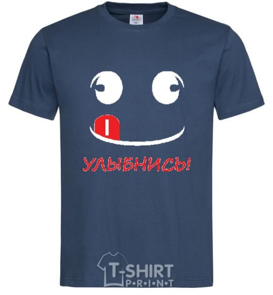 Men's T-Shirt SMILE! navy-blue фото