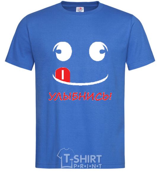 Men's T-Shirt SMILE! royal-blue фото