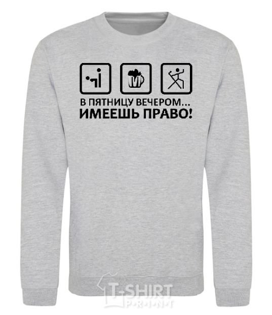 Sweatshirt HAVE THE RIGHT! sport-grey фото