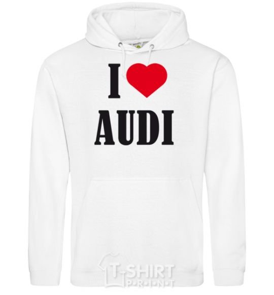 Men`s hoodie I LOVE AUDI inscription White фото