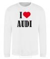 Sweatshirt I LOVE AUDI inscription White фото