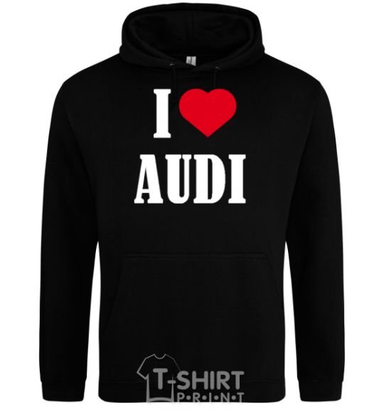 Men`s hoodie I LOVE AUDI inscription black фото