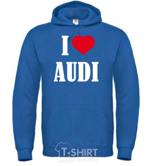 Men`s hoodie I LOVE AUDI inscription royal фото