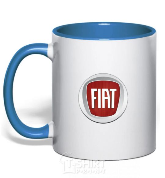 Mug with a colored handle FIAT royal-blue фото