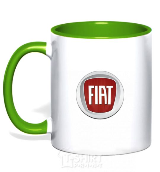 Mug with a colored handle FIAT kelly-green фото
