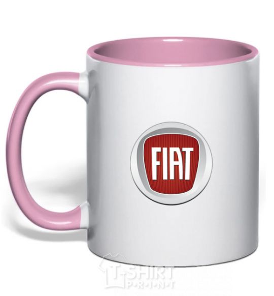 Mug with a colored handle FIAT light-pink фото