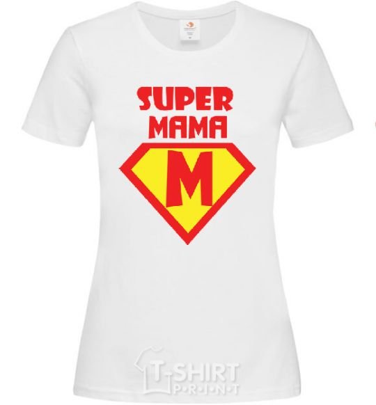 Женская футболка SUPER MAMA Белый фото