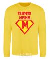 Sweatshirt SUPER MAMA yellow фото