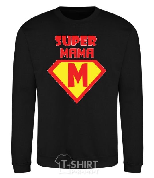 Sweatshirt SUPER MAMA black фото