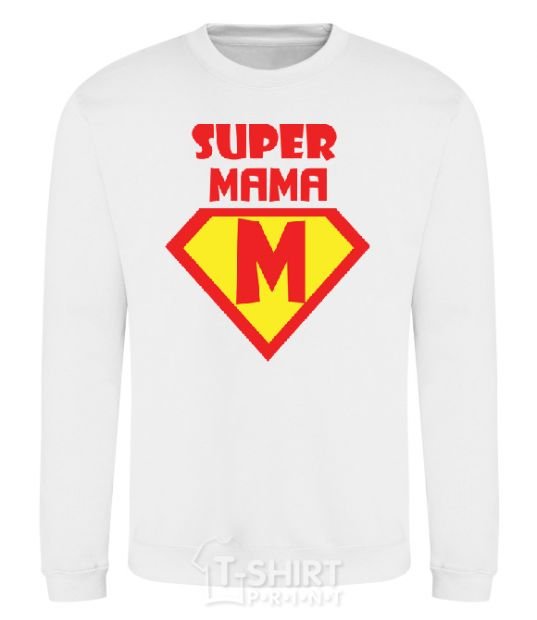 Sweatshirt SUPER MAMA White фото