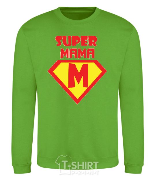 Sweatshirt SUPER MAMA orchid-green фото