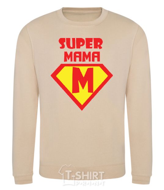 Sweatshirt SUPER MAMA sand фото