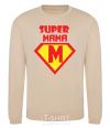 Sweatshirt SUPER MAMA sand фото