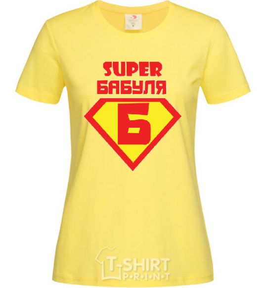 Women's T-shirt SUPER GRANDMA cornsilk фото