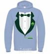 Men`s hoodie IRISH COSTUME sky-blue фото