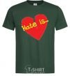 Мужская футболка HATE IS Темно-зеленый фото