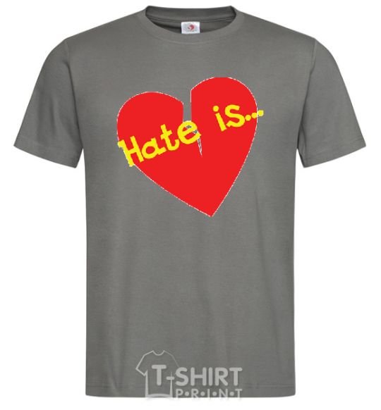 Мужская футболка HATE IS Графит фото
