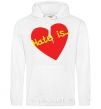 Men`s hoodie HATE IS White фото