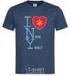 Men's T-Shirt I LOVE NEW YEAR navy-blue фото