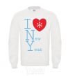 Sweatshirt I LOVE NEW YEAR White фото