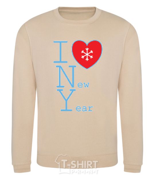 Sweatshirt I LOVE NEW YEAR sand фото