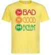 Men's T-Shirt BAD GOOD EXCELENT cornsilk фото