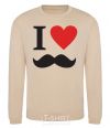 Sweatshirt I LOVE MUSTACHE sand фото