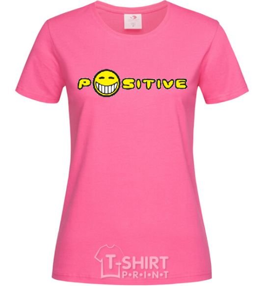 Женская футболка POSITIVE Ярко-розовый фото