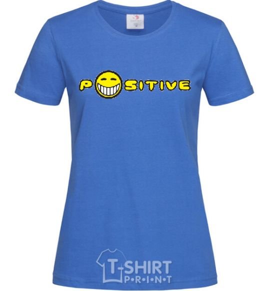 Women's T-shirt POSITIVE royal-blue фото