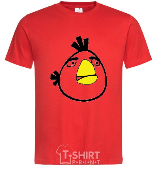 Men's T-Shirt ANGRY BIRD simple red фото