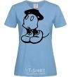 Women's T-shirt MICKEY LEGS sky-blue фото