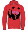 Men`s hoodie PINK PANDA bright-red фото