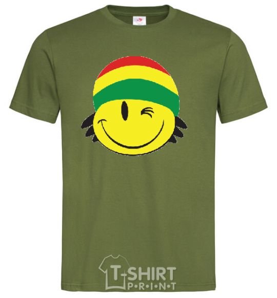 Men's T-Shirt RASTA SMAIL millennial-khaki фото