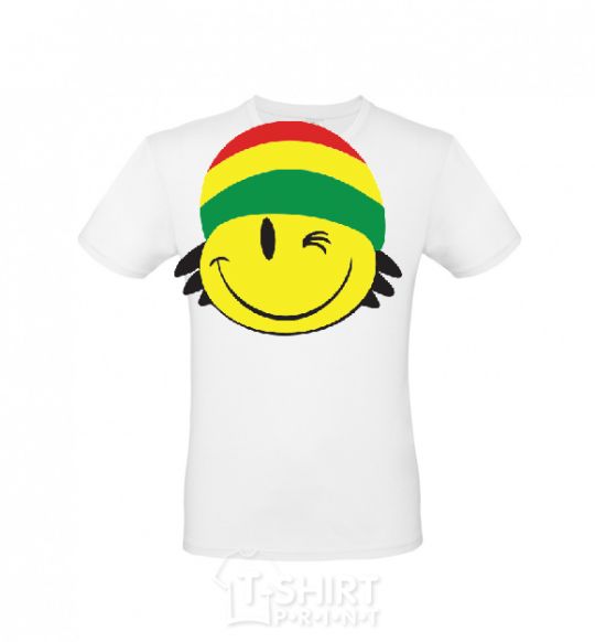 Men's T-Shirt RASTA SMAIL White фото