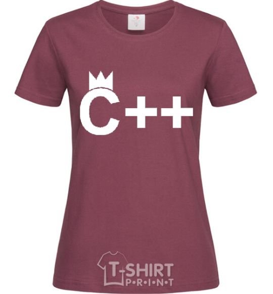 Women's T-shirt С++ burgundy фото