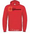 Men`s hoodie NATIONAL PORNOGRAPHIC CHANAL bright-red фото