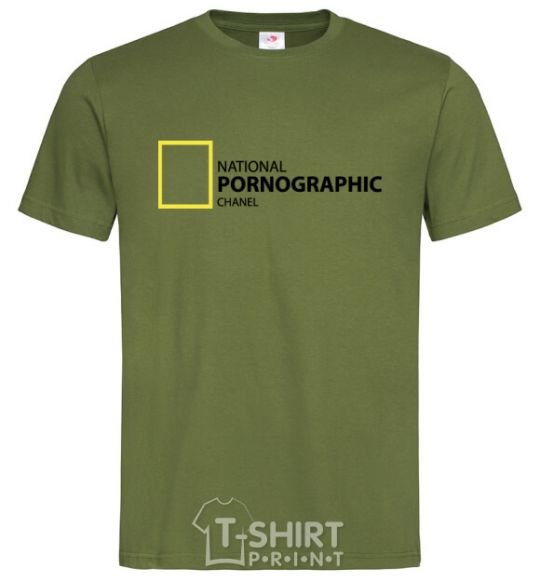 Men's T-Shirt NATIONAL PORNOGRAPHIC CHANAL millennial-khaki фото