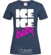 Women's T-shirt ICE ICE BABY navy-blue фото