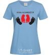 Women's T-shirt LIFE IS GETTING BETTER sky-blue фото